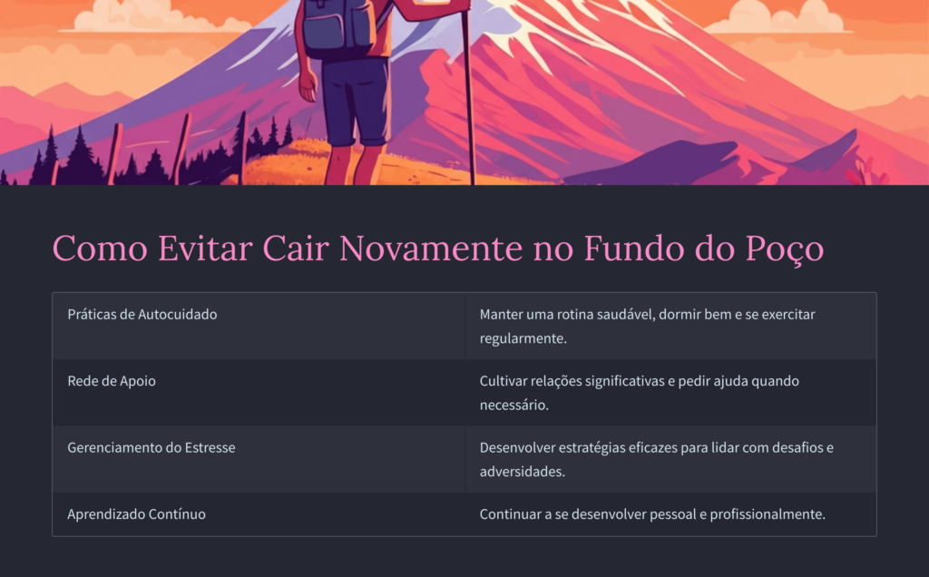 8_Como Evitar Cair Novamente no Fundo do Poço